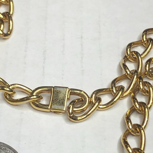 Vintage Retro Monet Goldtone Pink Necklace - Picture 3 of 7